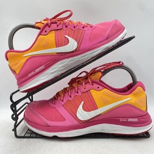 Nike Dual Fusion X Pink Orange Turnschuhe Größe UK 5,5 Damen Strick Fitness Laufen Yoga - Bild 1 von 8