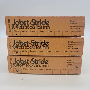 Jobst Stride Vintage OverTheCalf Support Socks For Men XL Black Lot Of 3 - Picture 1 of 7