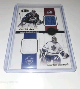 Camisetas Patrick Roy 01-02 Pacific Heads Up Quad usadas en juegos con Joseph Hasek Richter - Imagen 1 de 10
