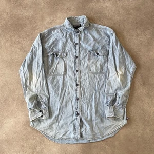 Polo Jeans Co Ralph Lauren Hemd Herren Medium 90s Knopfleiste Langarm Oberteil, Blau - Bild 1 von 9