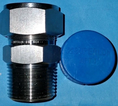SUPERLOK 316SS 1" MALE NPT X 1" COMPRESSION END  - Image 1 of 2