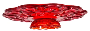 LE Smith Mond Sterne Amberina Glas Standfuß Niedrig Kuchenständer Fußplatte 12,5" - Bild 1 von 14