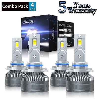 Combo 4x faros LED bombillas de haz alto bajo 120000LM 240W para GMC K3500 1990-2000 Foto 1 de 4