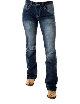 Pantalones de mezclilla vaquera Tuff Western para mujer flechas plateadas 35 regular medianos JSILAW Foto 1 de 4