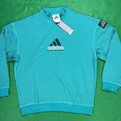 Adidas EQT Reflective Crewneck Sweatshirt Equipment Green Men's Size XL - Image 1 of 4