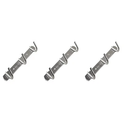  3 PCS Wall Coat Hooks Stainless Steel Clothes Alloy Entrance Cloakroom - Image 1 of 4