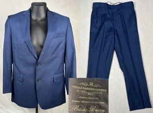 Brooks Brothers 1818 Regent Suit 40R/W34 Navy 100% Wool Vitale Barberis Canonico - Picture 1 of 24