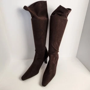 Valerie Stevens Damen braun Wildleder elegante hohe Stiefel Größe 9M - Bild 1 von 10