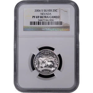 2006-S Silver Nevada State Quarter - Proof ~ NGC PF 69 ULTRA CAMEO - Picture 1 of 2