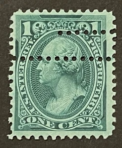 Travelstamps: 1875 US Stamps Scott #RB11, 1¢ Proprietary Mint No Gum ** ERROR - Picture 1 of 5