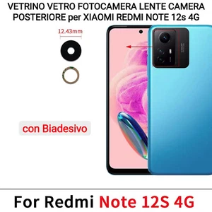VETRINO VETRO FOTOCAMERA LENTE CAMERA POSTERIORE per XIAOMI REDMI NOTE 12s 4G - Foto 1 di 1
