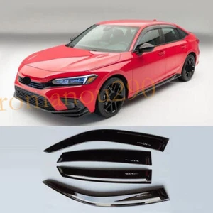 Para Honda Civic Sedán 2022-2024 visera de ventilación de ventana negra protector deflector de lluvia solar - Imagen 1 de 8
