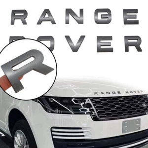FOR RANGE ROVER FRONT HOOD LETTERS EMBLEM NAMEPLATE BADGE DARK GRAY - Picture 1 of 5