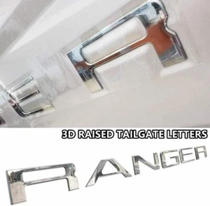 Chrome Raised Tailgate Insert Emblem Letter Fit for 2019-2023 Ranger Model Decal - Picture 1 of 4