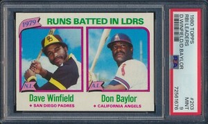 1980 Topps #203 RBI Leaders Dave Winfield Don Baylor PSA 9 MINT