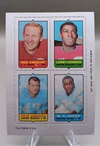 1969 Topps Football #13 Carolan/Garron/Hicks/Jacques - Picture 1 of 2