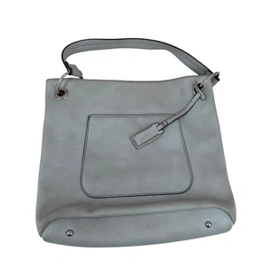 Nicole Miller New York Handbag Purse Grayish Bluish Detachable Shoulder Strap - Picture 1 of 12