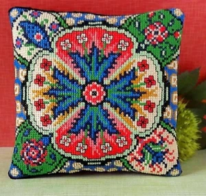 Wild Flower Medley Counted Cross Stitch Mini Cushion Kit, Sheena Rogers Designs - Picture 1 of 2