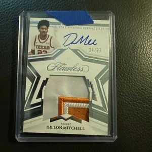  2022 Panini makellos Collegiate Dillon Mitchell STAR SWATCH RPA #4/25 TEXAS 🙂 - Bild 1 von 2