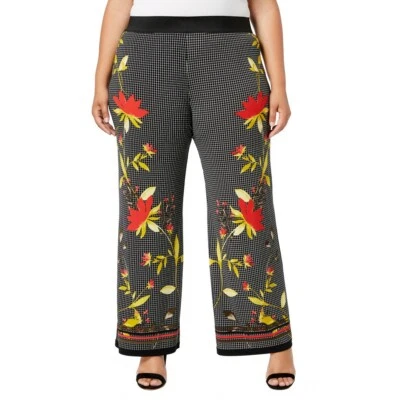 ALFANI NUEVO Pantalones Palazzo Para Mujer Estampados Pull-on Pierna Ancha TEDO Foto 1 de 2