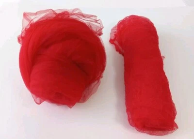 Lote de 2 disfraces de baile de malla de malla de malla de tul rojo manualidades de más de 4 yardas Foto 1 de 4