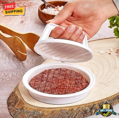 Molde para hacer hamburguesas prensa para hacer hamburguesas perfectamente formadas herramienta de parrilla de barbacoa Foto 1 de 4