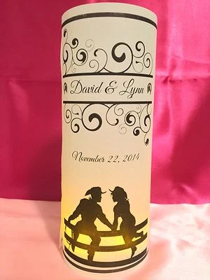10 Personalized Vellum Country Western Wedding Luminaries Centerpieces Decor - Image 1 of 4