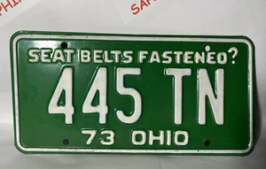OHIO 1973 LICENSE PLATE. USED. SOLD AS IS - Picture 1 of 2