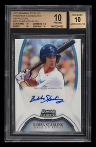 2011 ⚾ Bowman Sterling Prospect Auto Refractor /199 Bubba Starling BGS 10/10 - Picture 1 of 2