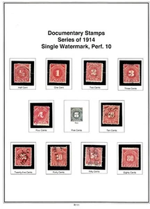 1914 U.S. DOCUMENTARY Numeral Issue S.L. Wkm p.10 Sc#R195- Mint/Used SCARCE! - Picture 1 of 2