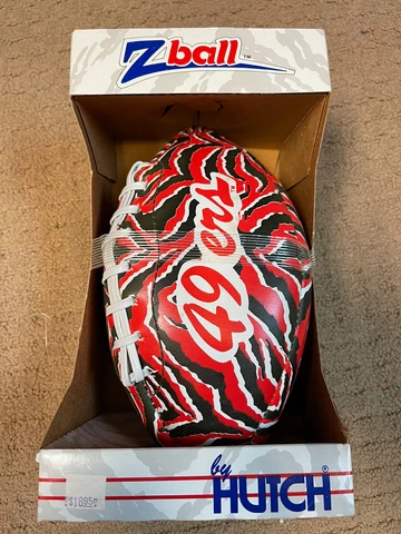 Vintage San Francisco 49ers NFL Hutch Mini Football Z Ball Zubaz Style NIP Cover