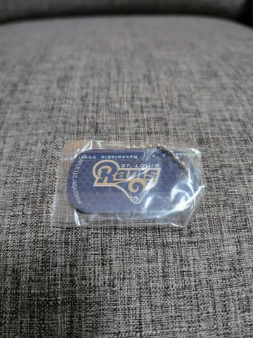 Vintage St Louis Rams La Keychain Dog Tag Chain Pendant NWOT NFL Cover