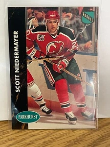 1991-92 Parkhurst Hockey Rookie # 94 Scott Niedermayer - Picture 1 of 2