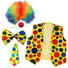 5Er-Pack Clown-KostüM-Set, Clown-PerüCke, Nasenweste für Cheer, Halloween, 2151