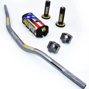 Original "Evo" PRO TAPER Manillar Barra de Grasa BICICLETA DE SUCIEDAD 1 1/8"" ATV Quad GRIPS Almohadillas - Imagen 1 de 4