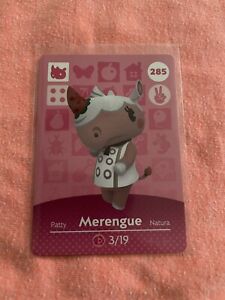 Merengue #285 Autehntic Animal Crossing Amiibo Card Mint Condition Series 3 