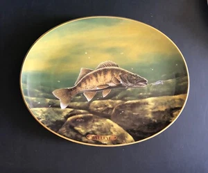 Piatto da collezione Walleye - Bradford Exchange con certificato di autenticità bordo oro - Foto 1 di 3