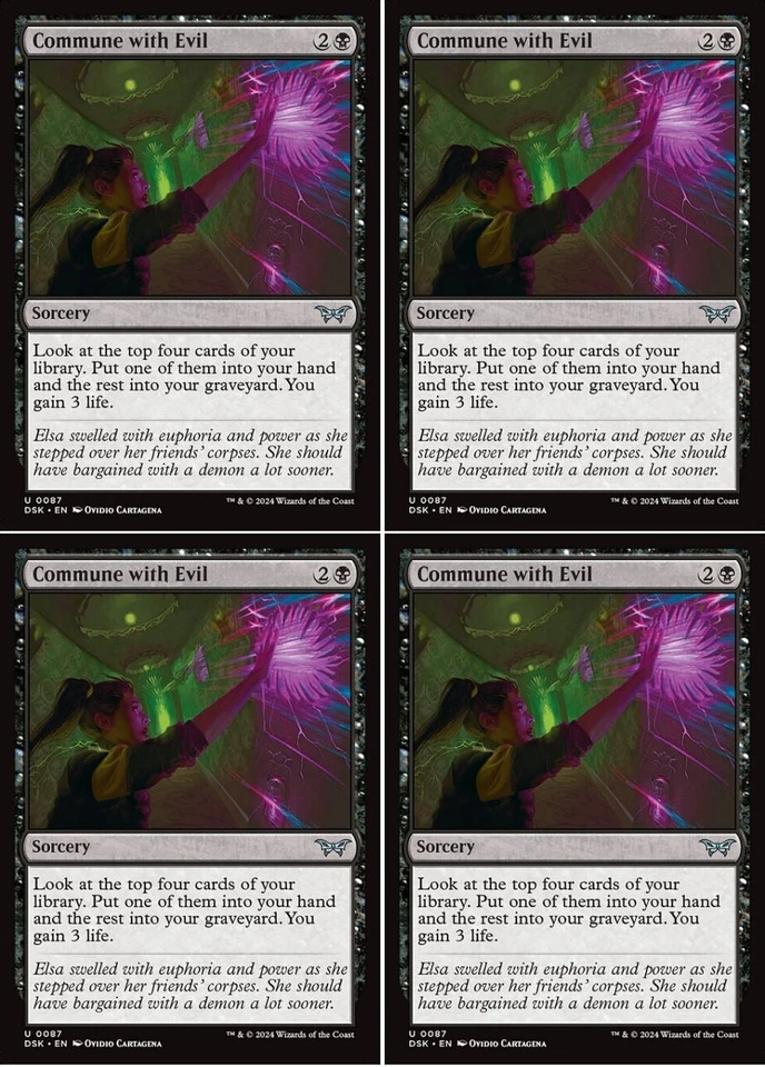 MTG - 4x COMMUNE WITH EVIL - Duskmourn (U) - Image 1 of 1