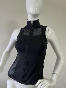 Bebe Vest Jacket Womens Size Xs Black Zippered - Picture 1 of 8