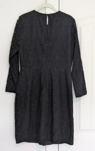 J. CREW DRESS BLACK LACE LONG-SLEEVED SIZE 8 NWT - Picture 1 of 22