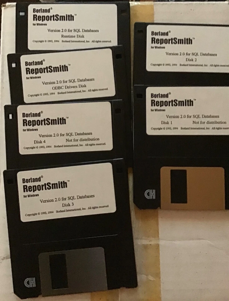 Borland ReportSmith for Windows Version 2.0 - 3.5” disks Vintage Software - Image 1 of 1