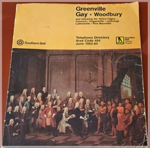 VINTAGE GREENVILLE-GAY-WOODBURY SOUTHERN BELL PHONE BOOK - Picture 1 of 2