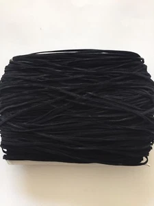 Faux 3mm suede folded Black necklace bracelet cord Trimming Thong New Fashion - Picture 1 of 3