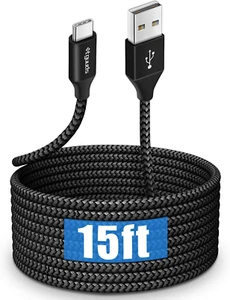 Long USB C Cable 15Ft, USB 2.0 to USB Type C Cable Fast Charging Nylon Braided C - Picture 1 of 12