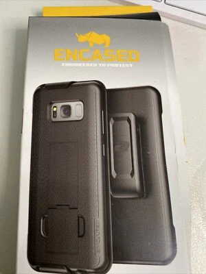Funda con clip para cinturón Samsung Galaxy S8 Plus, combo carcasa negra (S8+) - Encasada Foto 1 de 4