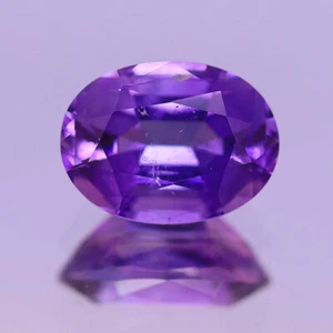 4.38cts Flawless Intense Rich Purple Natural Amethyst From Bolivia 12x10mm Oval - Picture 1 of 4
