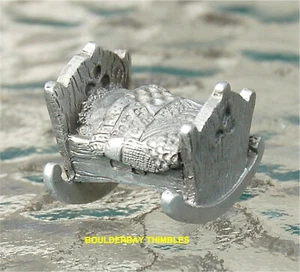TCC PEWTER THIMBLE - ROCKING CRIB BED - CURIOSITY SET 1992 - Picture 1 of 6