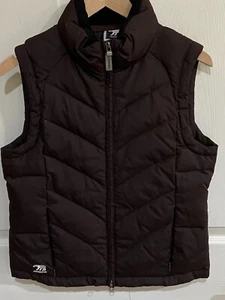 PREDATOR Women MEDIUM Brown Full Zip Down Puffer Vest. - Picture 1 of 10