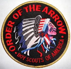 Order of the Arrow Gold/Black 6" OA Jacket Patch - Boy Scouts of America - Picture 1 of 1