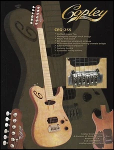 2004 Copley CEG-255 guitarra eléctrica anuncio 8 x 11 impresión de anuncio 3C - Imagen 1 de 3